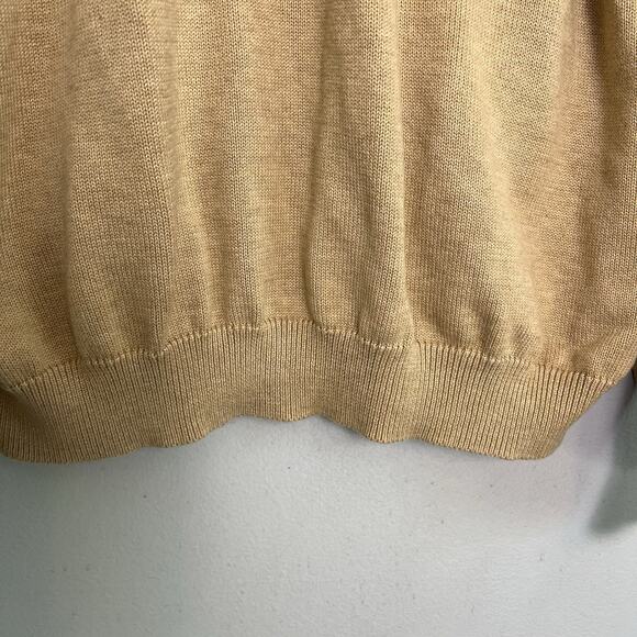 Brooks Brothers Men's 100% Supima Cotton Pullover Sweater Tan Sz XL Office Basic - Picture 5 of 14
